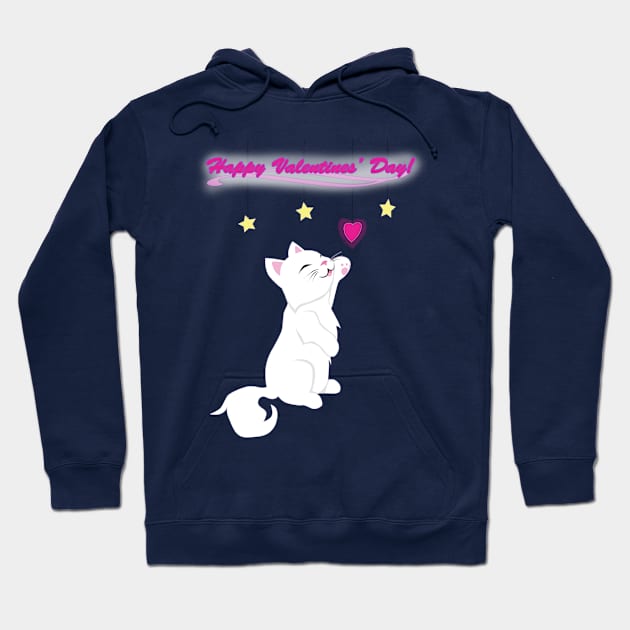 Valentines Day Cat Hoodie by SakuraDragon